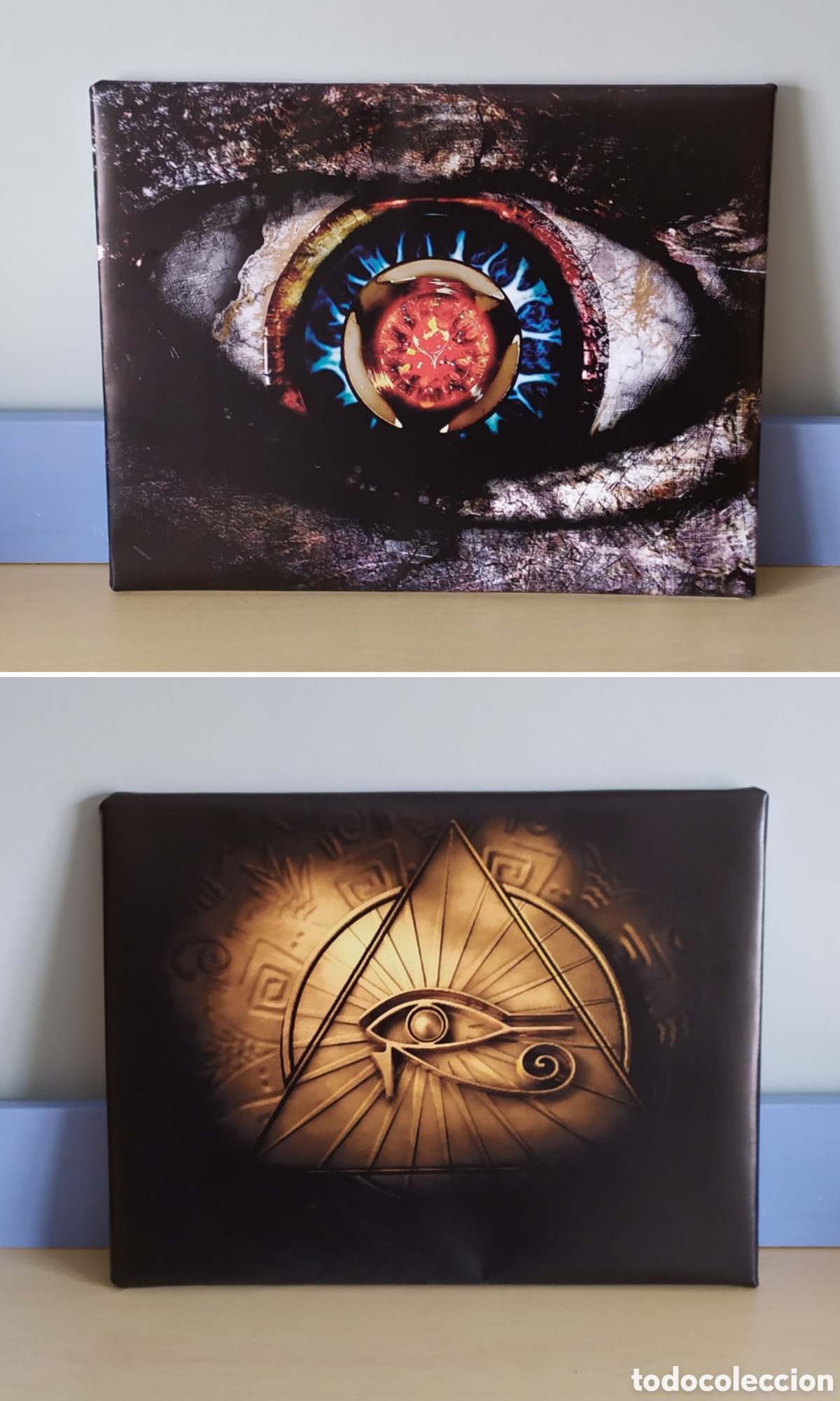 Postales: 2 Cuadros decoraci&oacute;n OJOS Ra