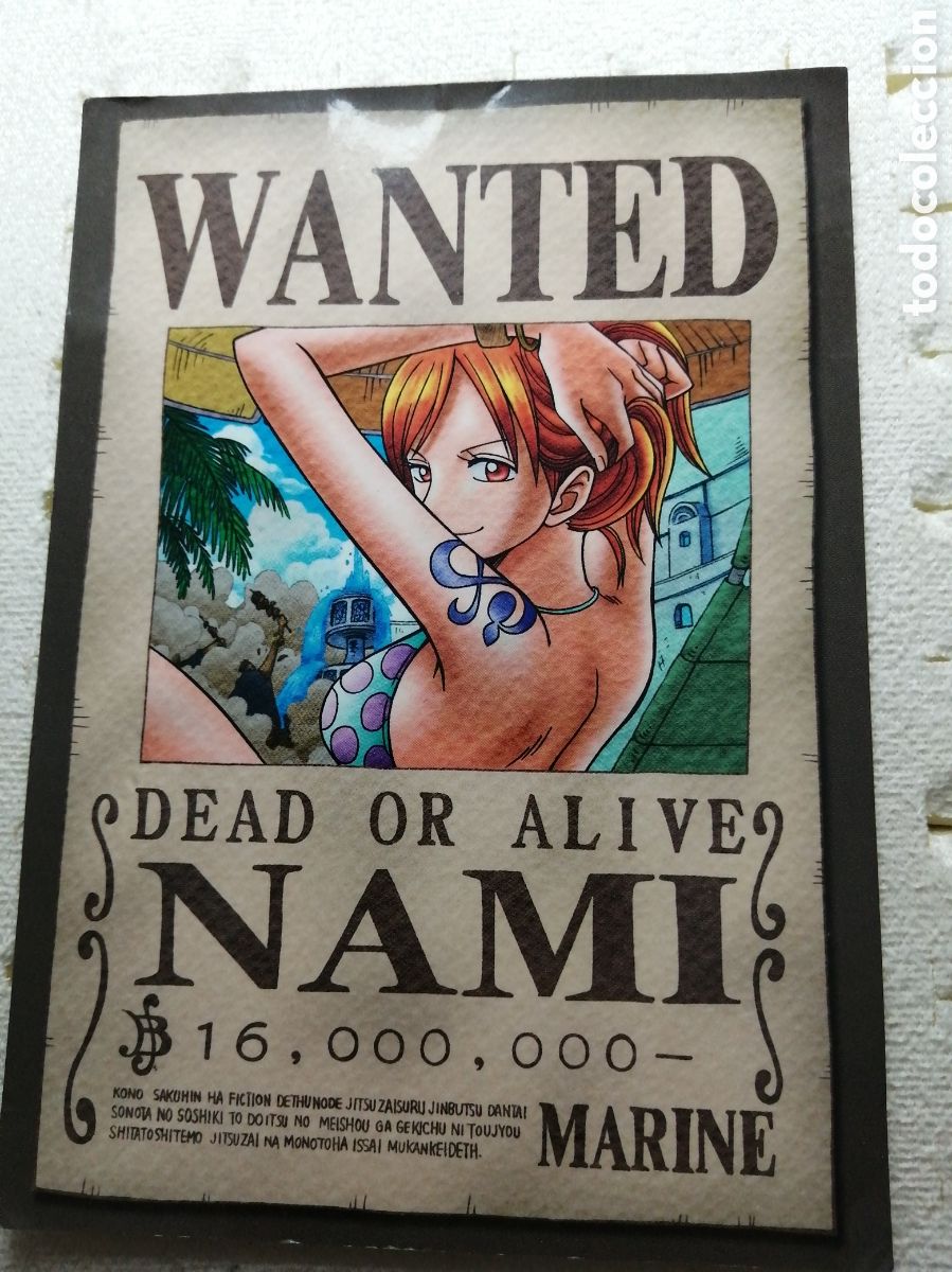 Postales: POSTAL NAMI ONEPIECE ONE PIECE CARTEL WANTED DEAD OR ALIVE MARINE TOEI ANIMATION ABYSTYLE SALVAT