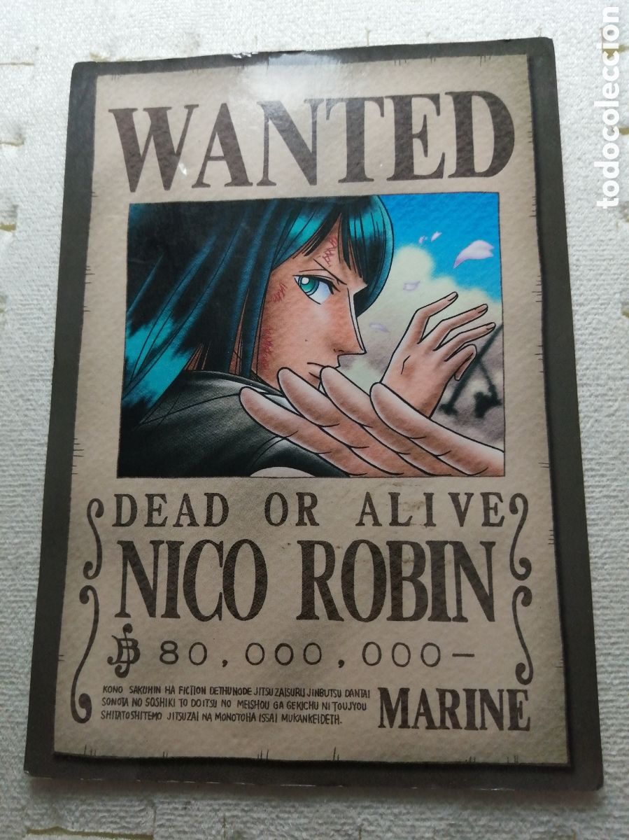 Postales: POSTAL NICO ROB ONEPIECE ONE PIECE CARTEL WANTED DEAD OR ALIVE MARINE TOEI ANIMATION ABYSTYLE SALVAT