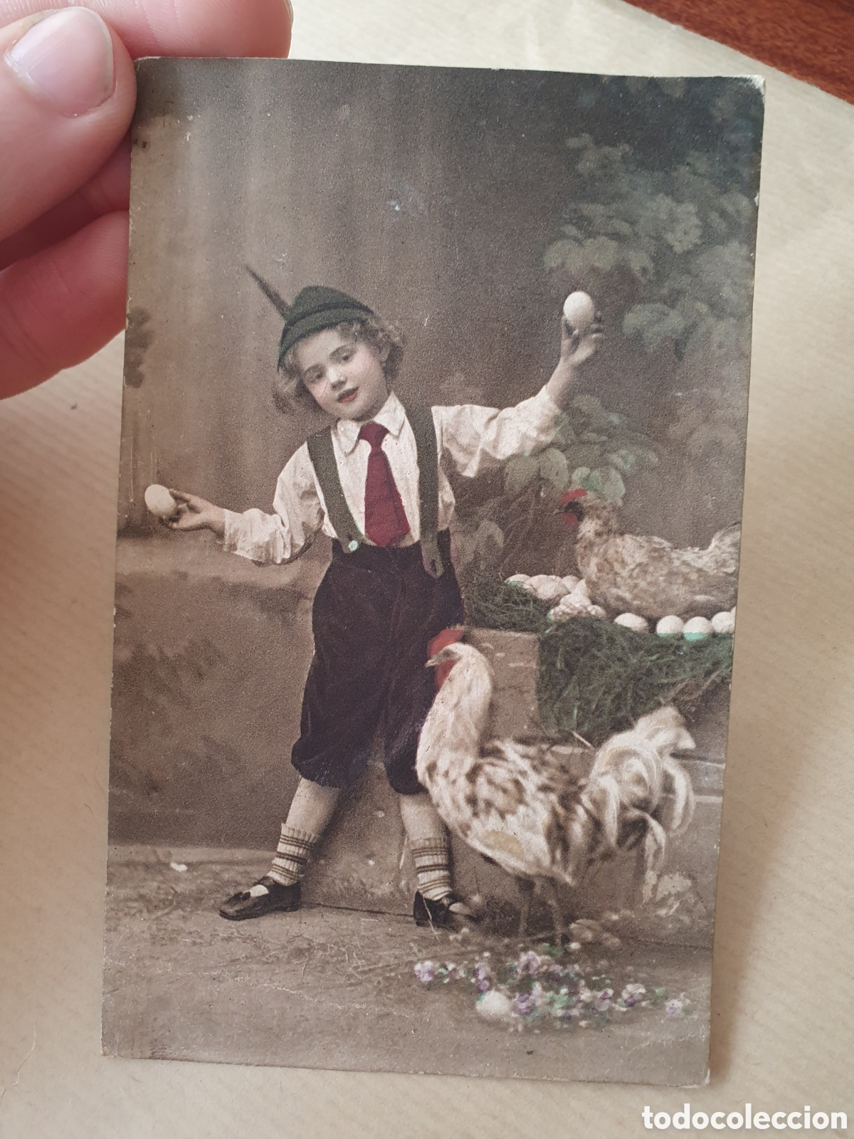 Postcards: Postal ni&ntilde;o con gallo pps. S. XX. (L107)