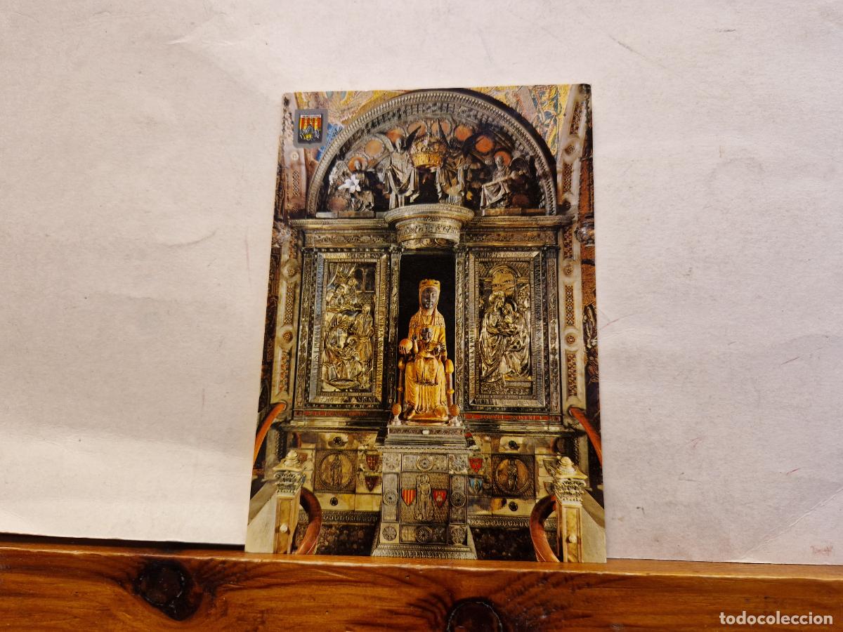Cartes Postales: BONITA POSTAL CIRCULADA. MONTSERRAT. EL TRONO DE LA VIRGEN.