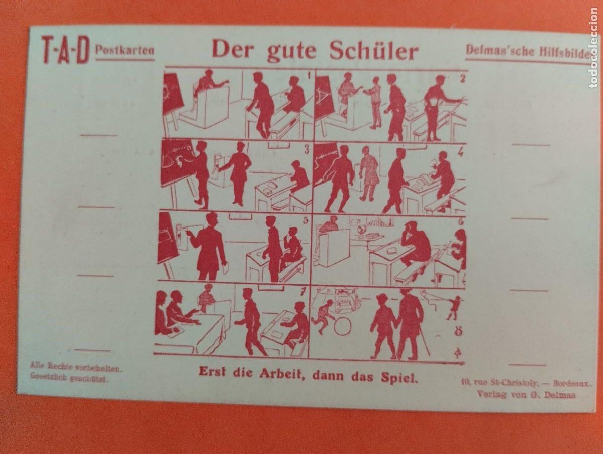Postales: H - POSTAL T-A-D DER GUTE SCHULER. BORDEAUX - Foto 1
