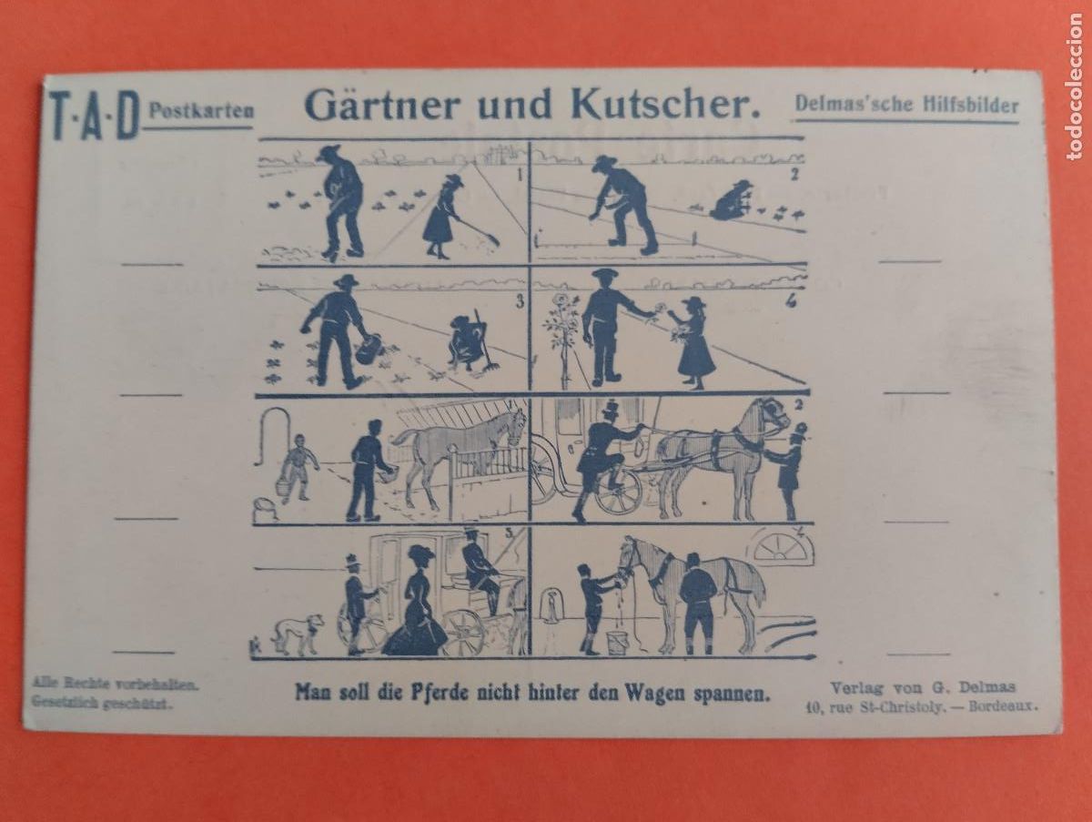Postales: H - POSTAL T-A-D GARTNER UND KUTSCHER. BORDEAUX - Foto 1