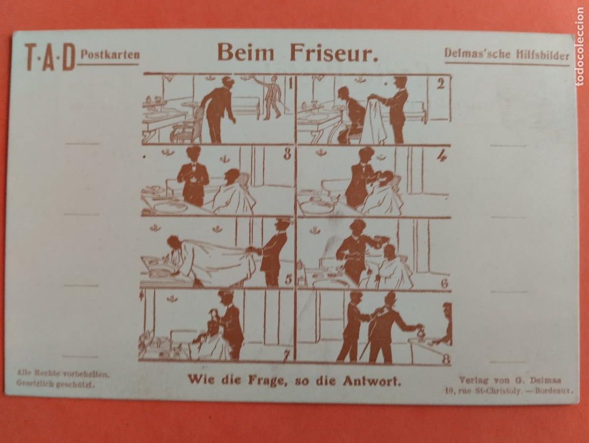 Postales: H - POSTAL T-A-D BEIM FRISEUR. BORDEAUX - Foto 1