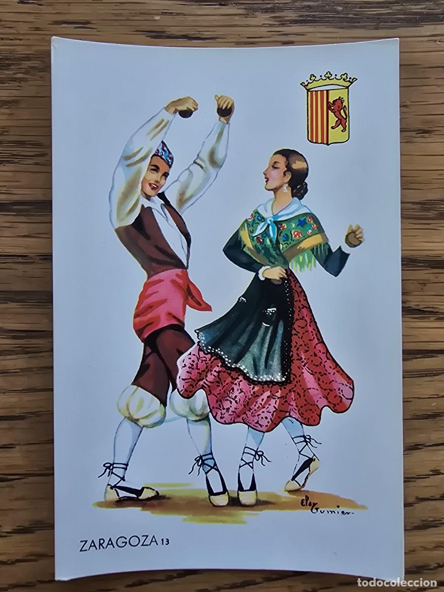 Postales: Postal Antigua Traje Tipico Regional firma Elsi Gumier