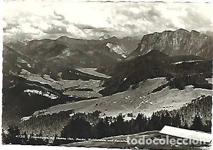 Cartoline: Austria & Marcofilia, Volangerg, Bezau, Widderstein und Kanisfluh, Porto 1963 (3889)