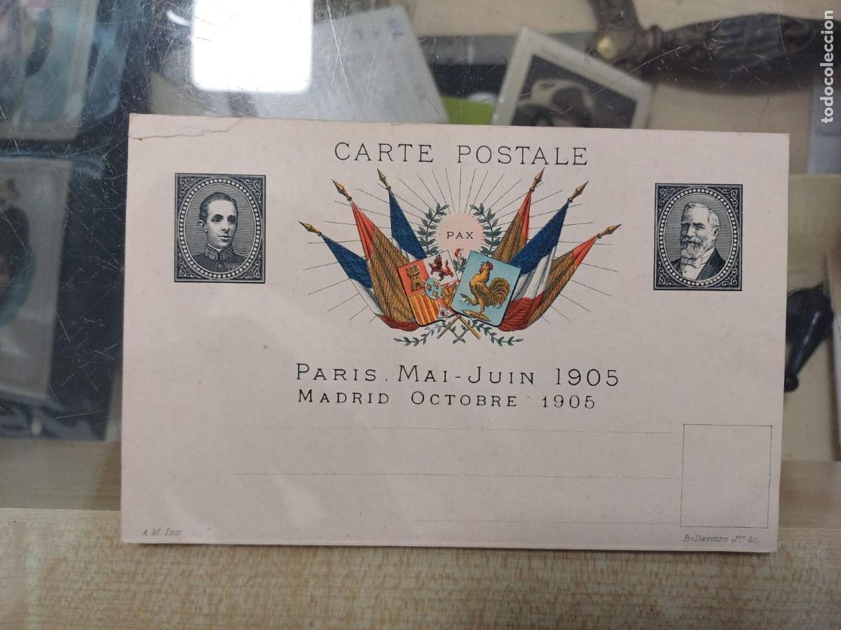 Postales: Postal alfonso XIII. Paris - Foto 1