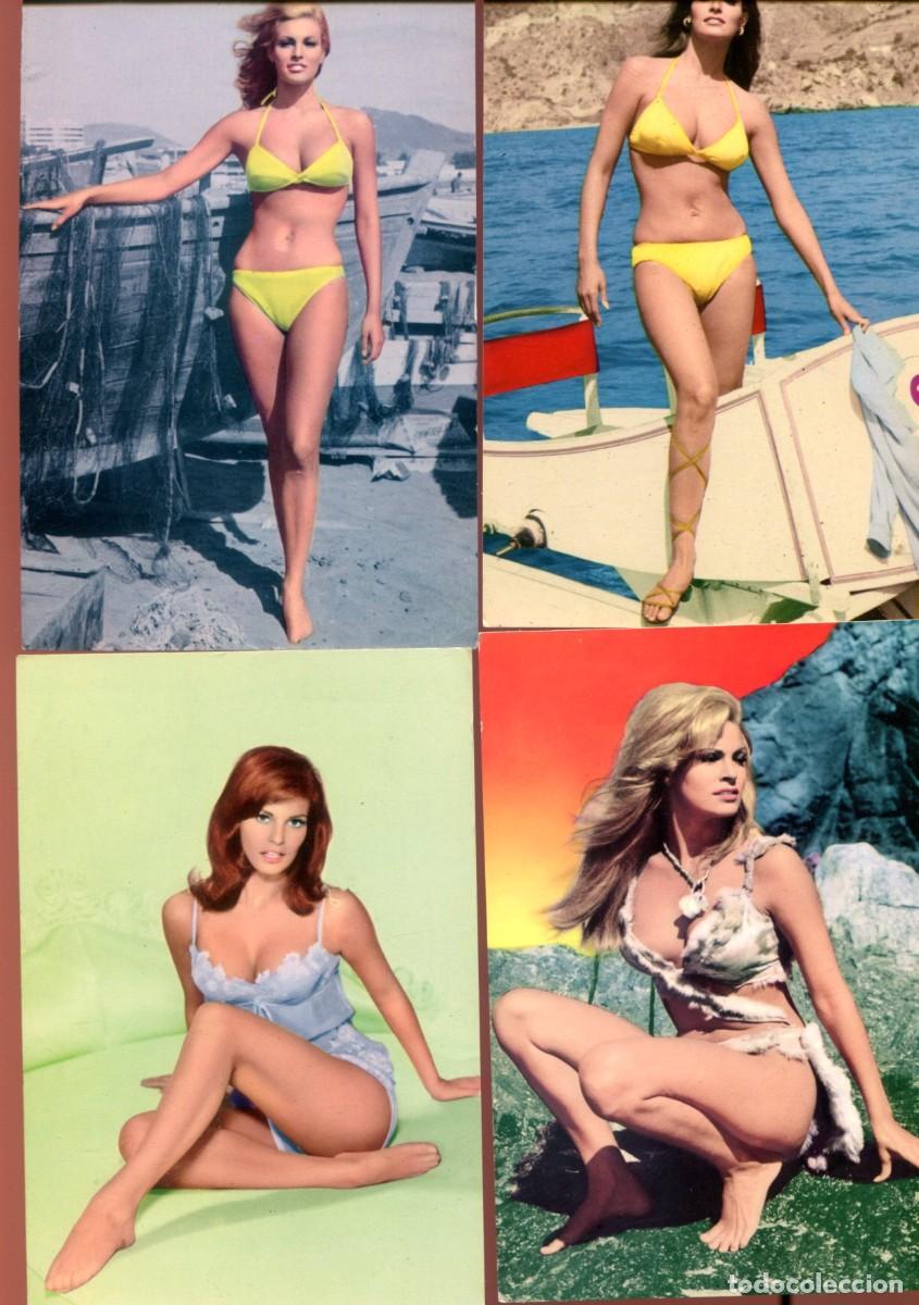 Postales: lote 4 postales Raquel Welch - Foto 1