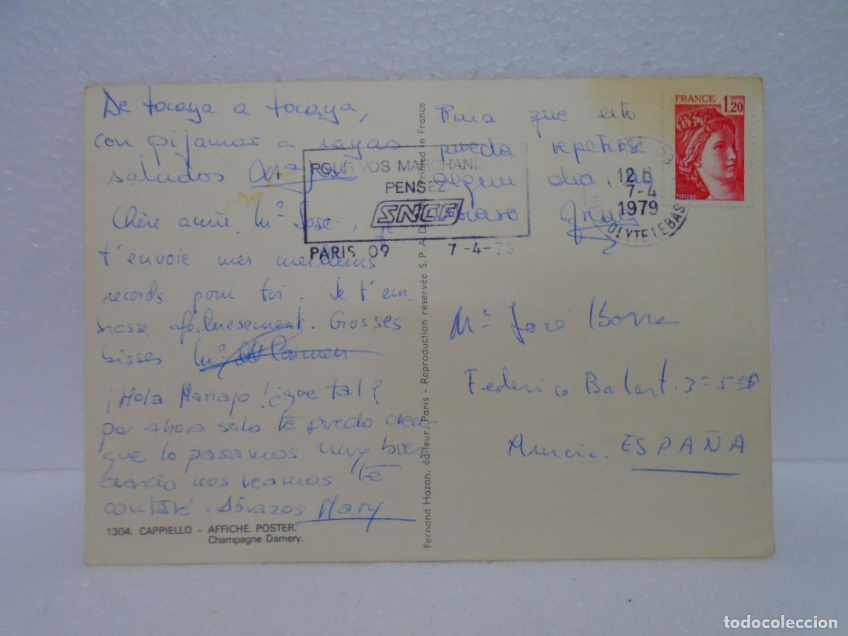Postales: POSTAL CIRCULADA PARIS/MURCIA 1979. - Foto 2