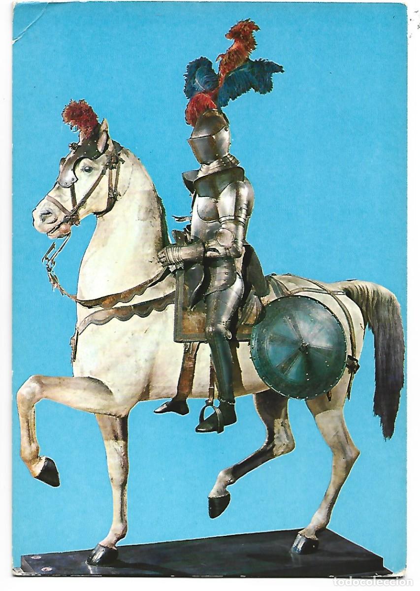 Postales: CABALLERO CON ARMADURA A CABALLO - Foto 1