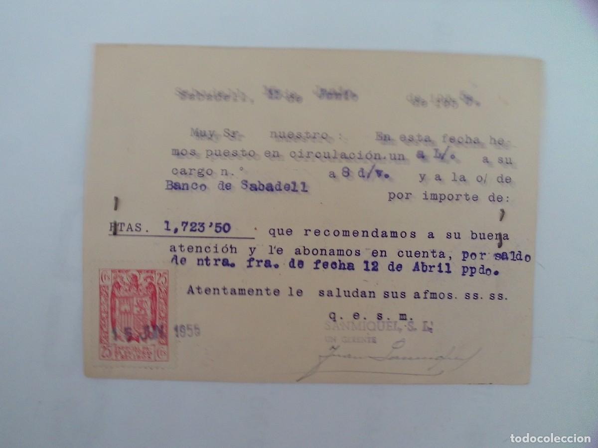 Postales: (1-36)ENTERO POSTAL COMERCIAL DESDE SABADELL 1955 - Foto 2