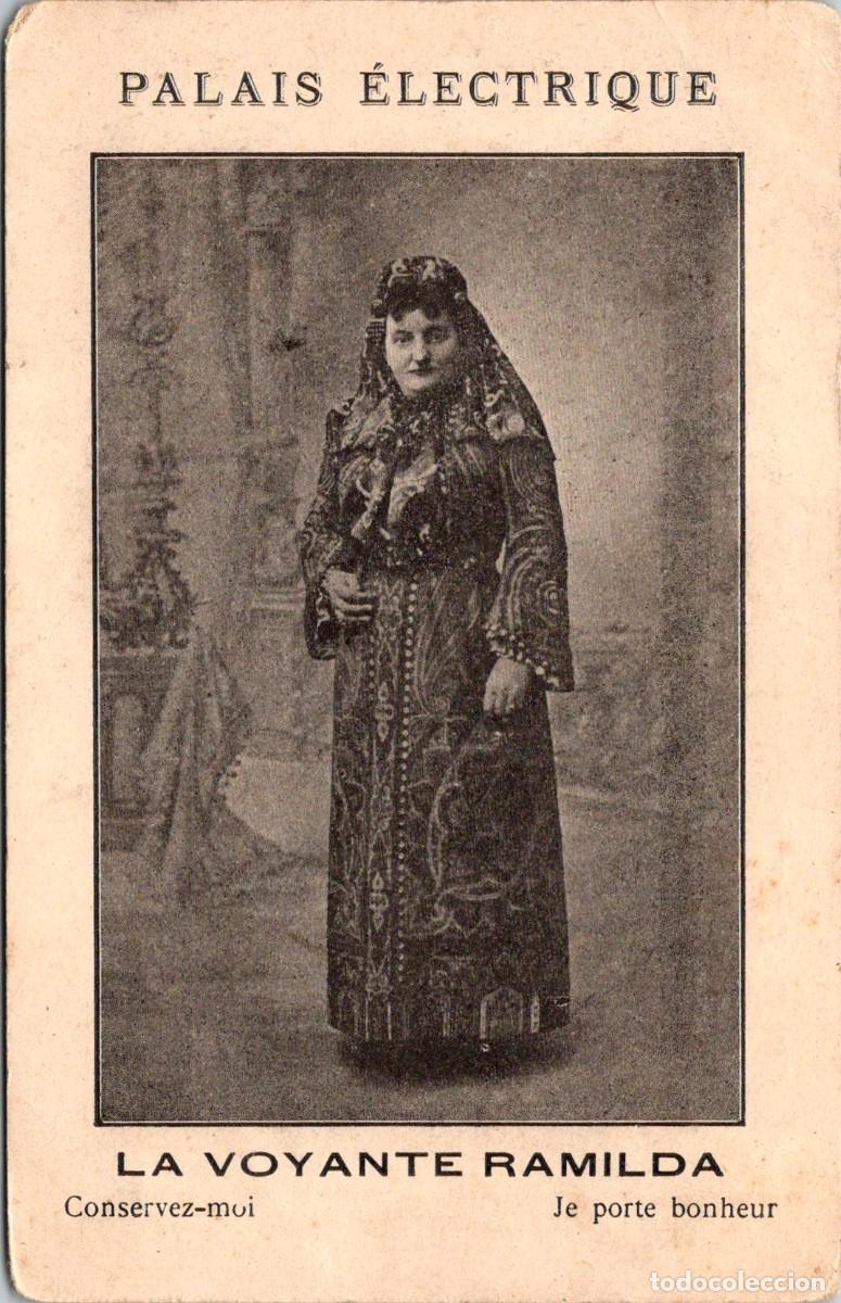 Postales: Palais &Eacute;lectrique - La Voyante Ramilda -Conservez-moi - Je porte bonheur- Postal - 141x90mm- Vidente
