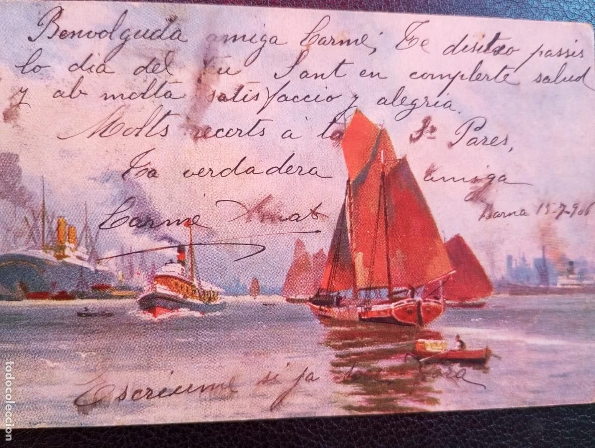 Postales: ANTIGUA POSTAL ALEMANA CIRCULADA EN 1906 - Foto 1