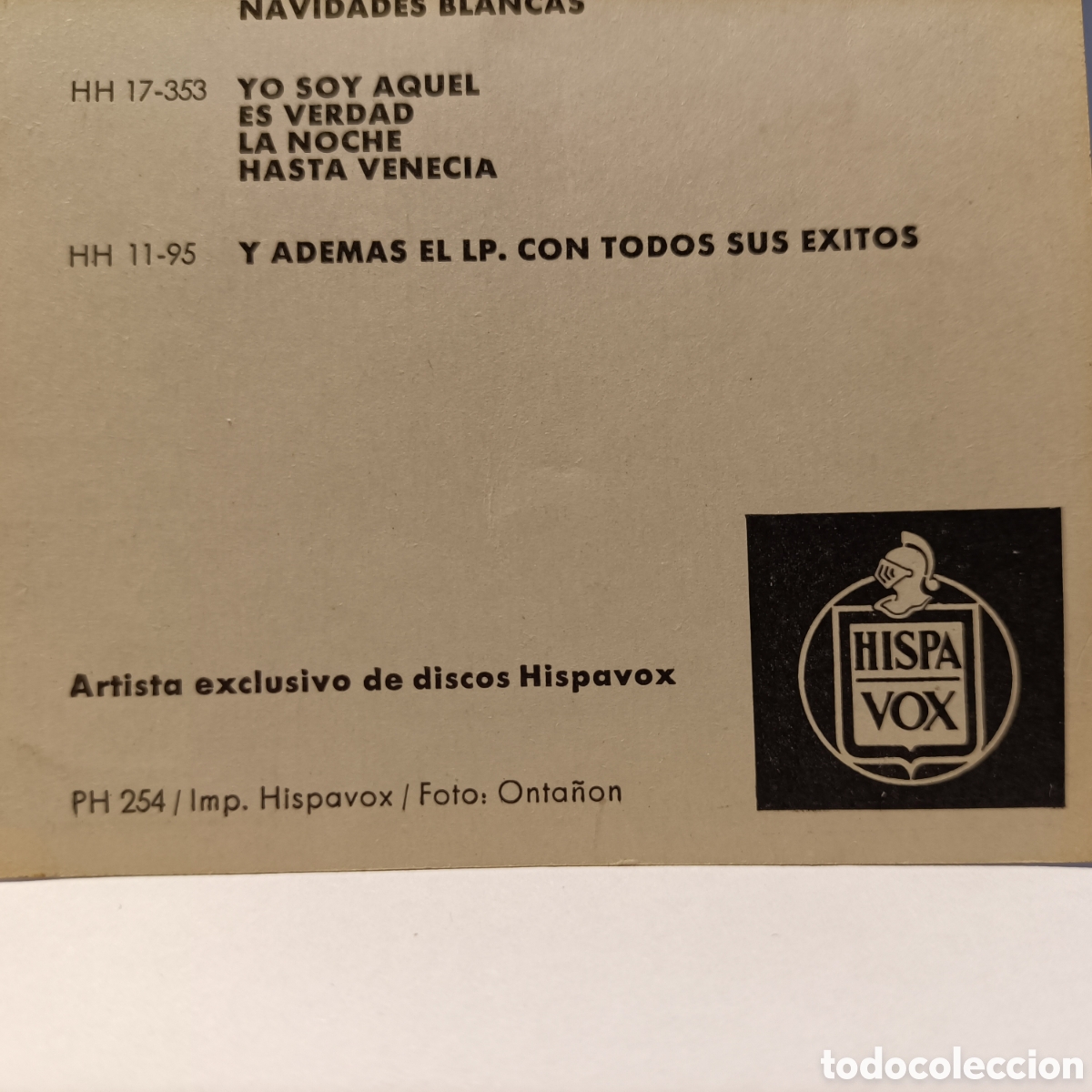 Postales: Postal de Raphael, con su firma. Hispa Vox. - Foto 6
