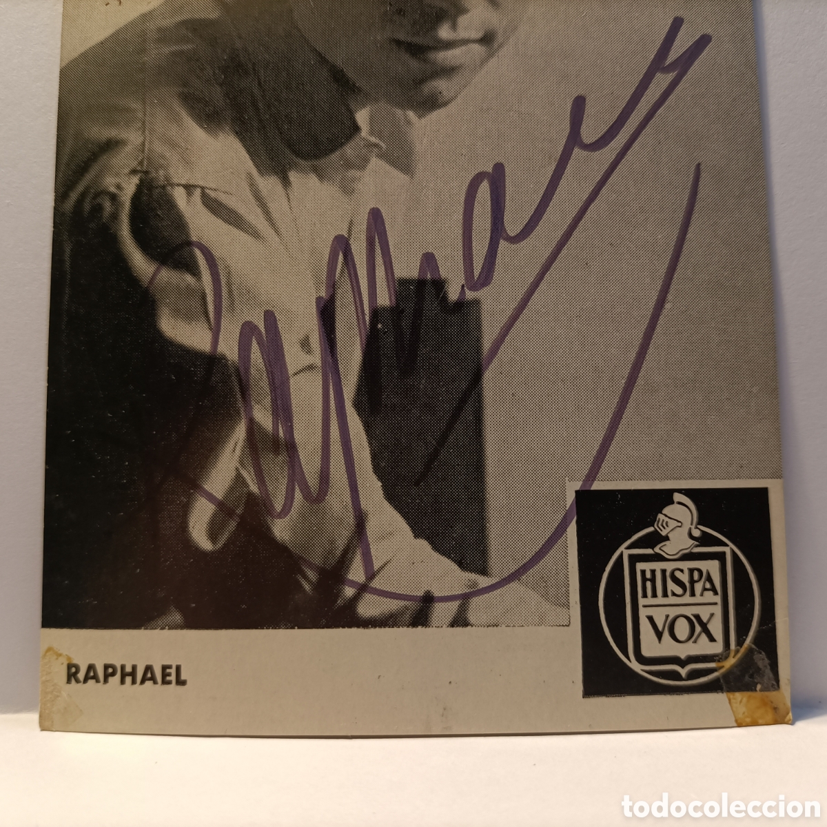 Postales: Postal de Raphael, con su firma. Hispa Vox. - Foto 9