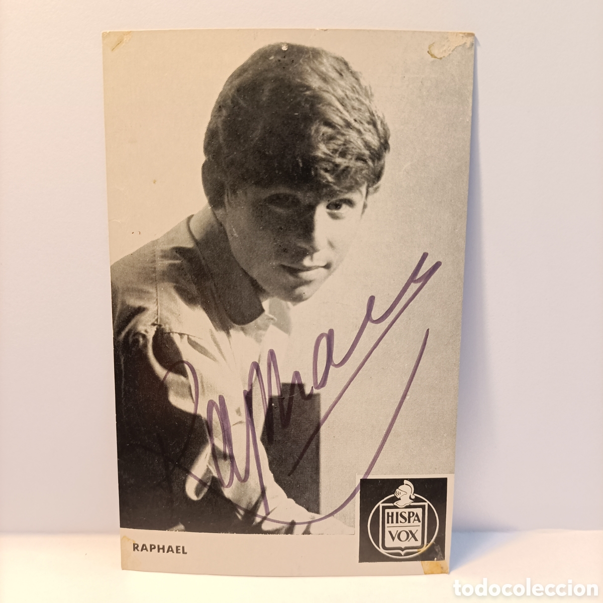 Postales: Postal de Raphael, con su firma. Hispa Vox. - Foto 1