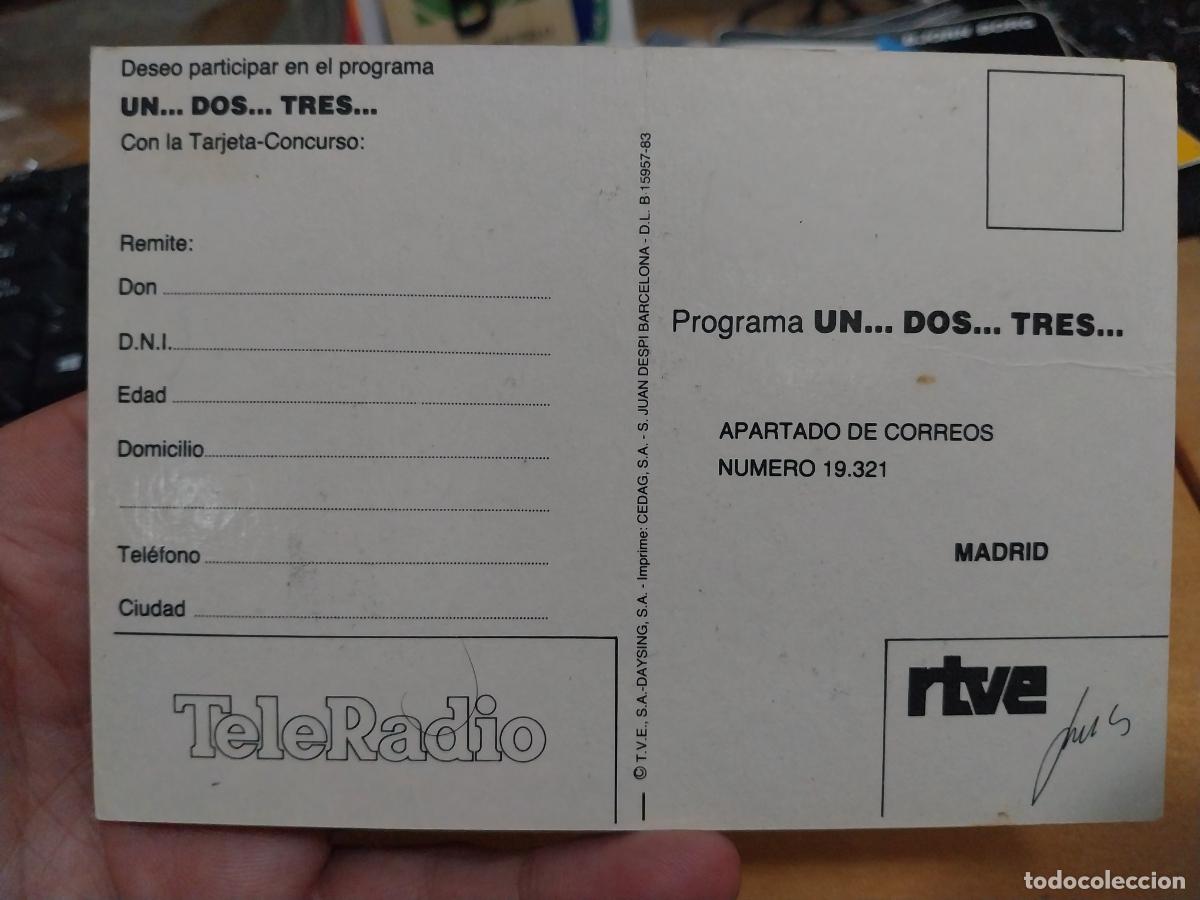 Postales: BOTILDE UN DOS TRES PROGRAMA TVE TELEVISION ESPA&Ntilde;OLA POSTAL RTVE POSTAL ` ORIGINAL SIN CIRCULAR - Foto 2