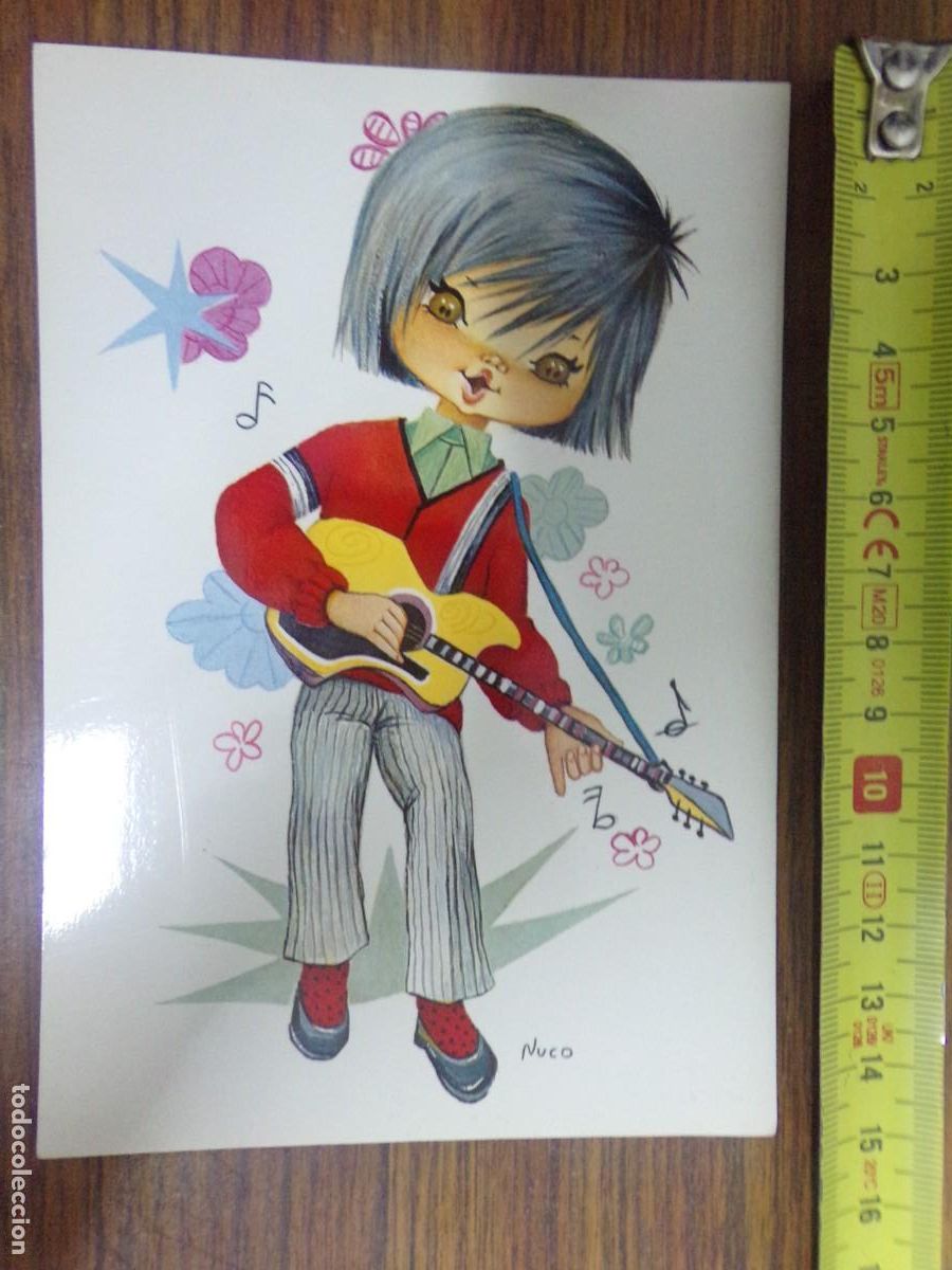 Postales: postal de dibujo tocando la guitarra. Nuco. C.YZ - Foto 1
