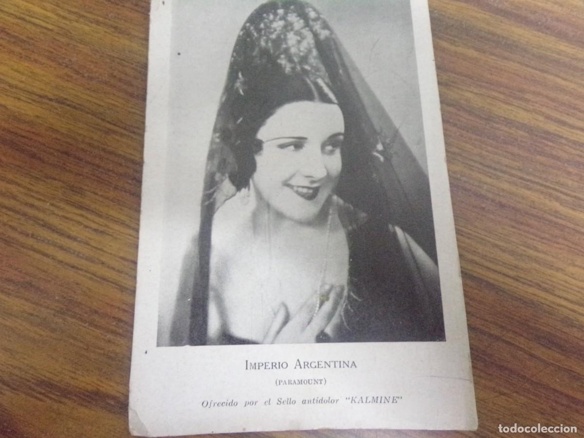 Postales: Postal de cine, actriz. Imperio Argentina. - Foto 2