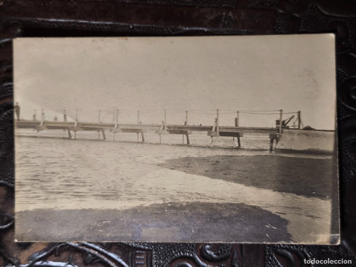 Postales: Antigua postal. Puente, grua. - Foto 1