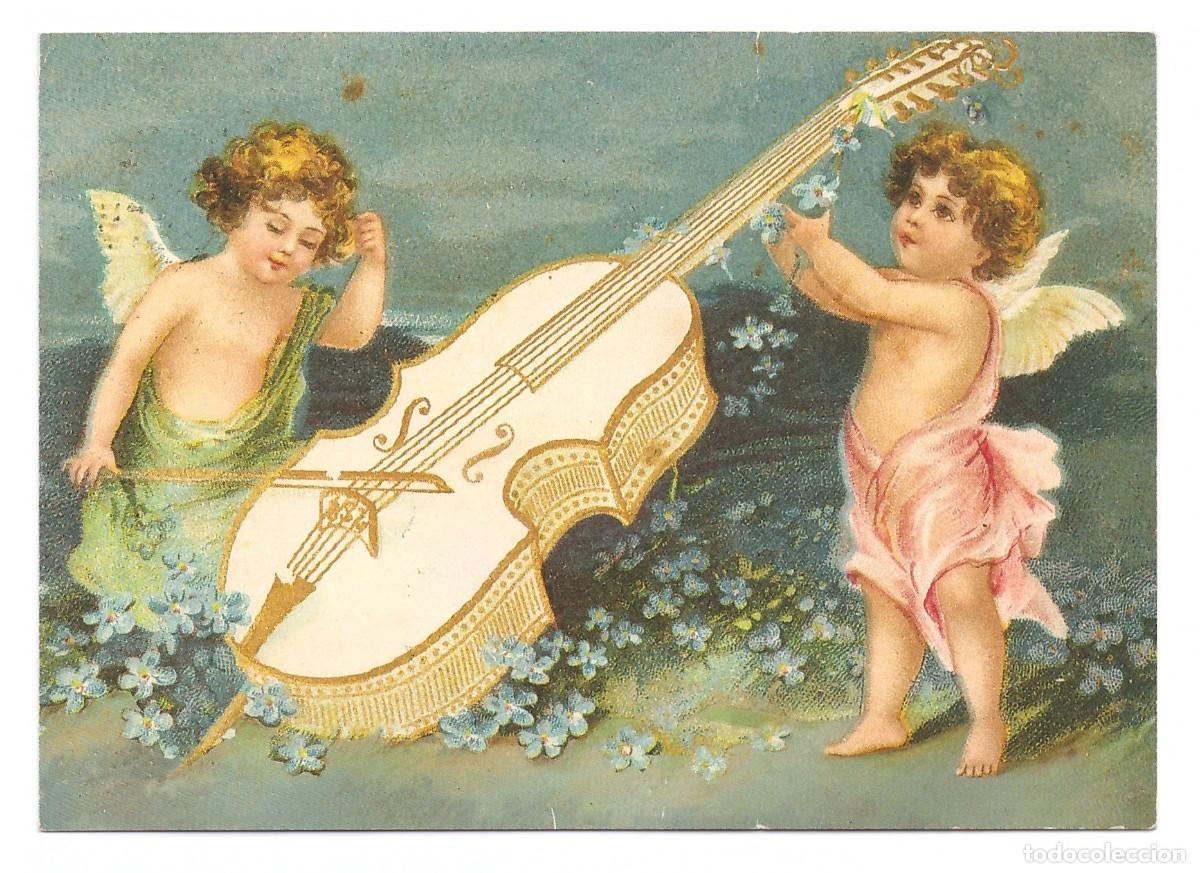 Postales: &Aacute;ngeles tocando el viol&iacute;n. 1992. - Foto 1