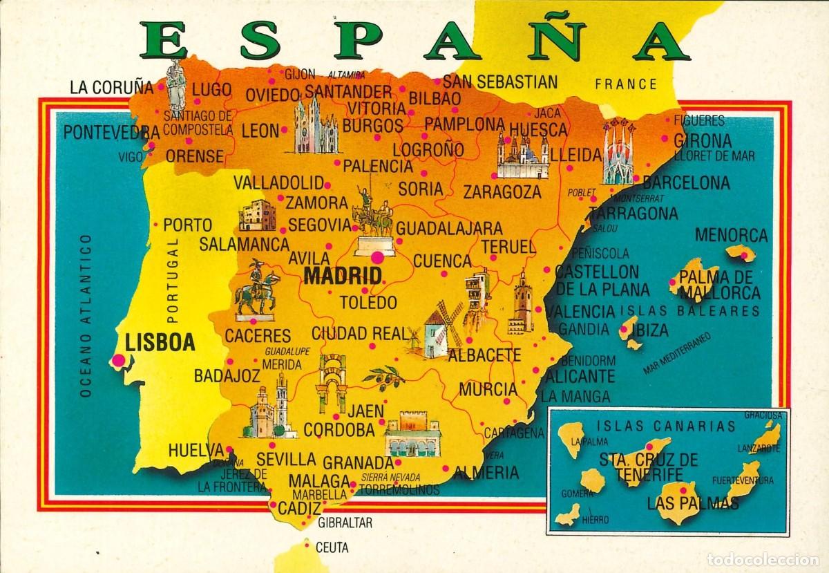 Postales: POSTALES - VARIADAS - MAPAS - ESPA&Ntilde;A - E-4231 - ESCUDO ORO (SIN CIRCULAR) - Foto 1