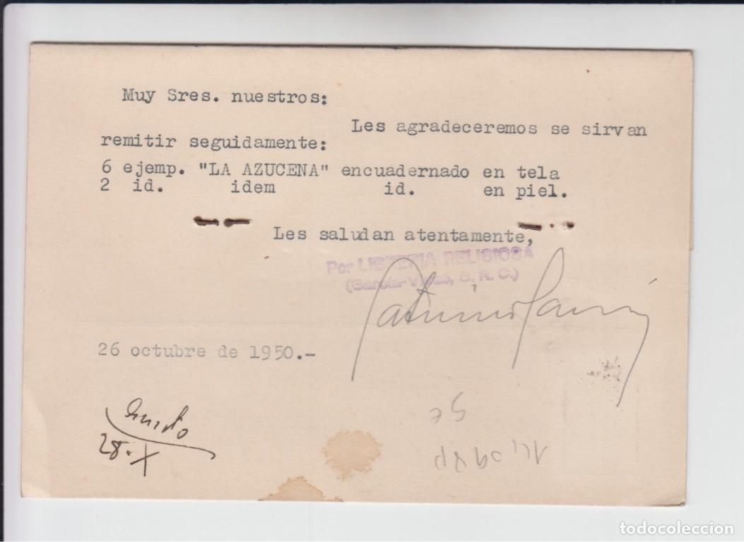 Postales: Librer&iacute;a religiosa Madrid 1950 - Foto 2
