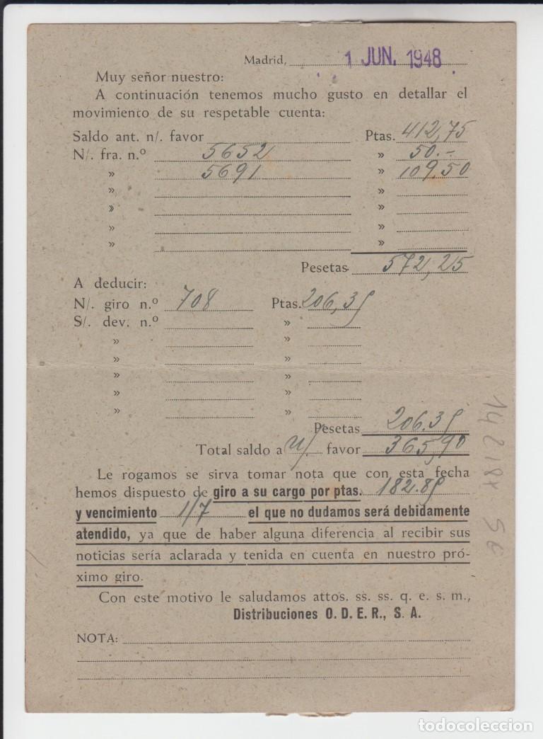Postales: Tarjeta postal Distribuciones ODER &ndash; SA / Madrid 1948 - Foto 2