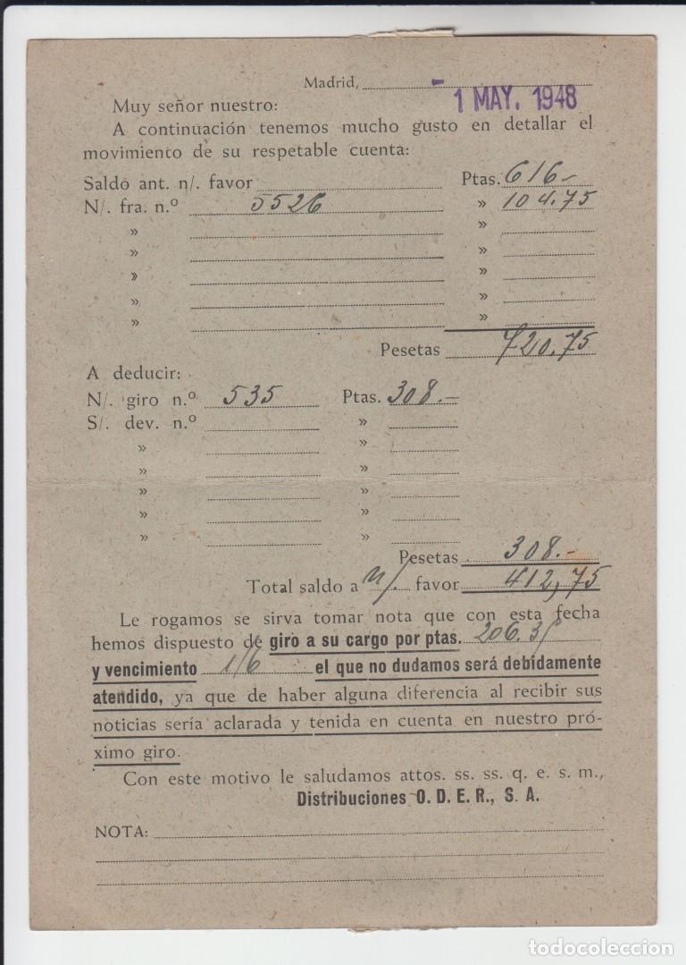 Postales: Tarjeta postal Distribuciones ODER // Madrid 1948 - Foto 2
