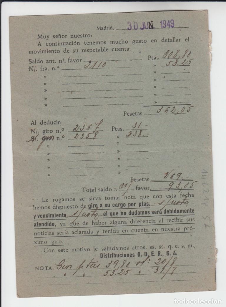 Postales: Tarjeta postal Distribuciones ODER &ndash; SA // Madrid 1949 - Foto 2