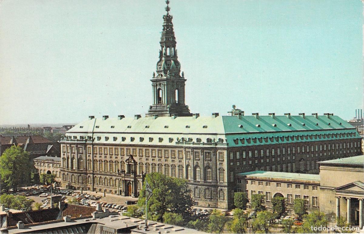 Postales: Postal Copenhague Dinamarca Palacio Christiansborg Borgen Edificio Gobierno - Foto 1