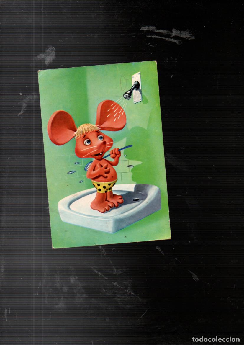 Postales: POSTAL TOPO GIGIO EN LA DUCHA. 1966: - Foto 1