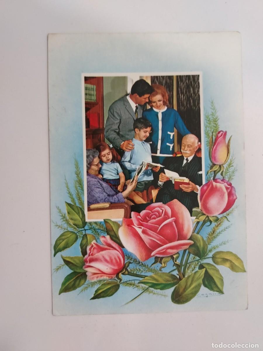 Postales: POSTAL VINTAGE FAMILIA PADRES NI&Ntilde;OS ABUELO EN CASA, HOGAR. ESCRITA. 1964
