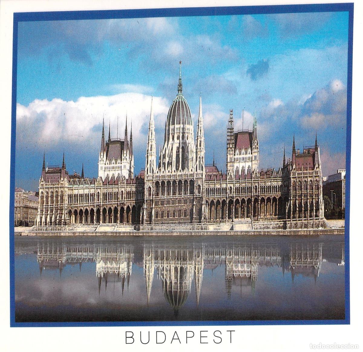 Postales: Postal Budapest, Hungr&iacute;a: Edificio del Parlamento Orsz&aacute;gh&aacute;z, Vista del Danubio - Foto 1