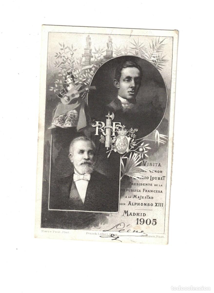 Postales: ALFONSO XIII Y LOUBERT. MADRID 1905 - Foto 1