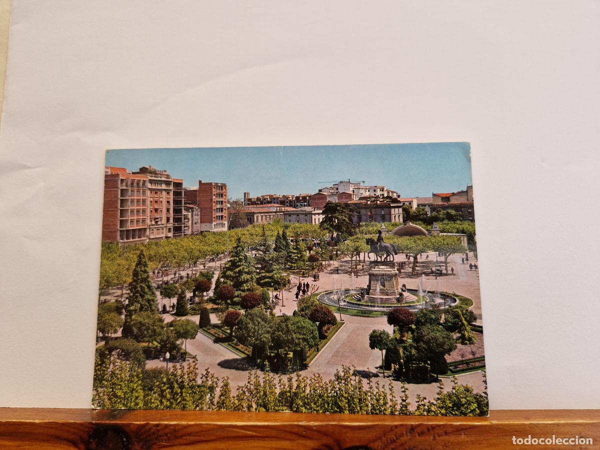 Postales: BONITA POSTAL CIRCULADA. LOGRO&Ntilde;O. PASEO DE EL ESPOLON. - Foto 1