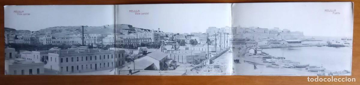 Postales: POE5 52001 MELILLA POSTAL TRIPTICO DEL PUERTO - Foto 1