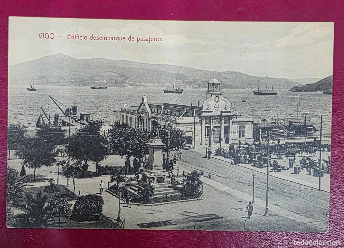 Postales: Postal antigua de Vigo &ndash; Edificio de desembarque de pasajeros, puerto hist&oacute;rico - Foto 1
