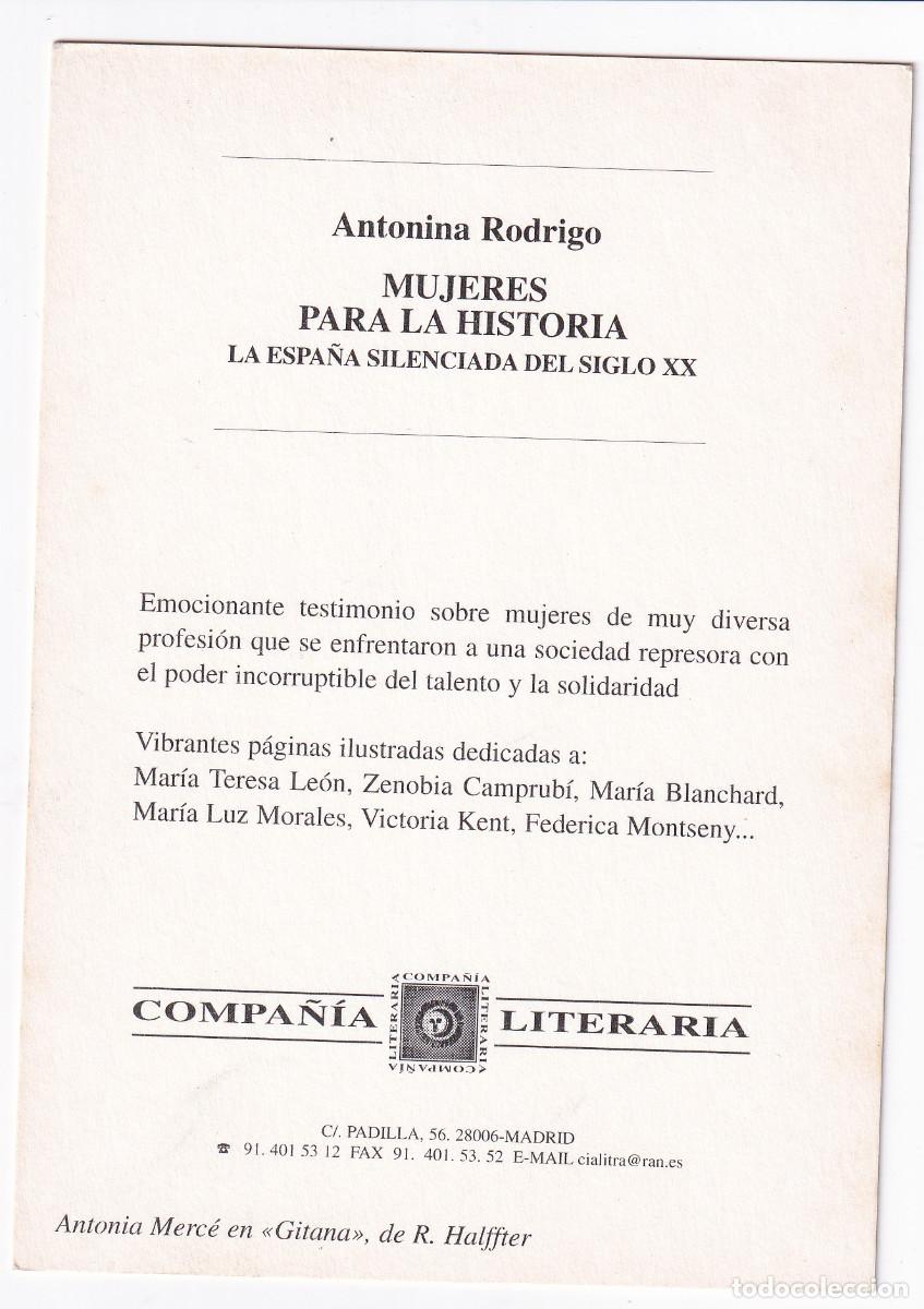 Postales: POSTAL.- Mujeres para la Historia. Antonia Merc&eacute; en Gitana. - Foto 2