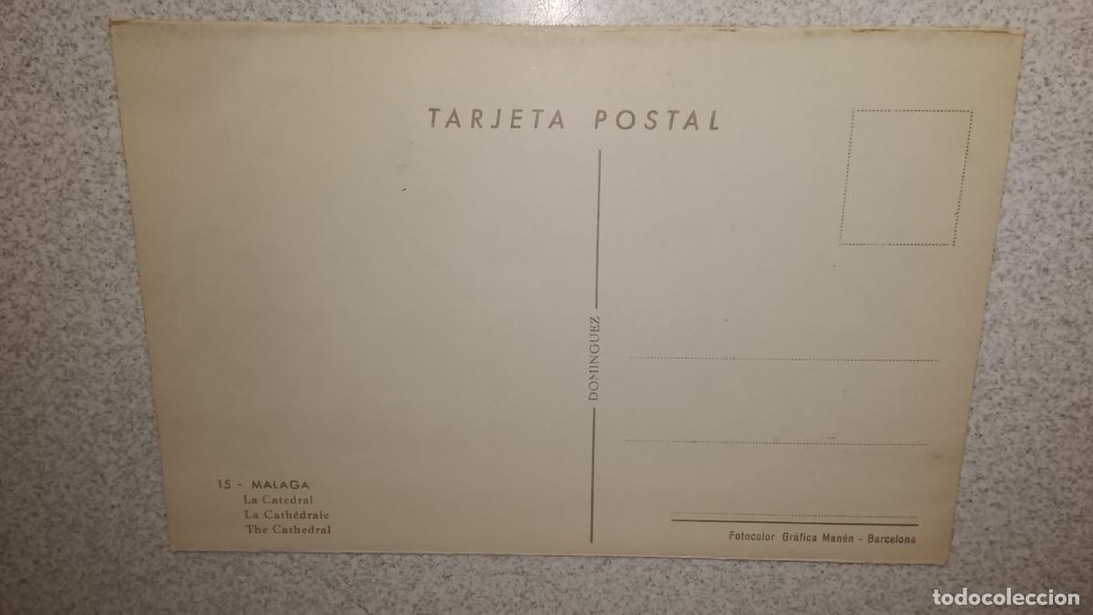 Postales: ANTIGUA TARJETA POSTAL DE MALAGA - Foto 2