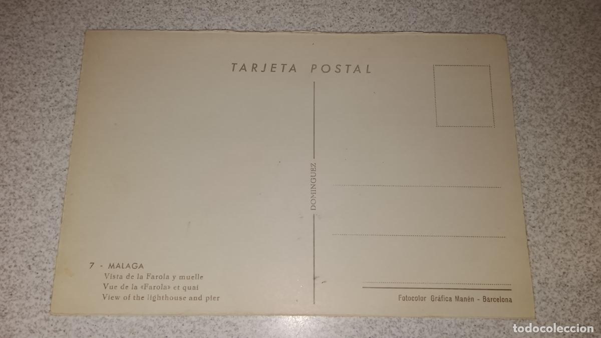 Postales: ANTIGUA TARJETA POSTAL DE MALAGA - Foto 2