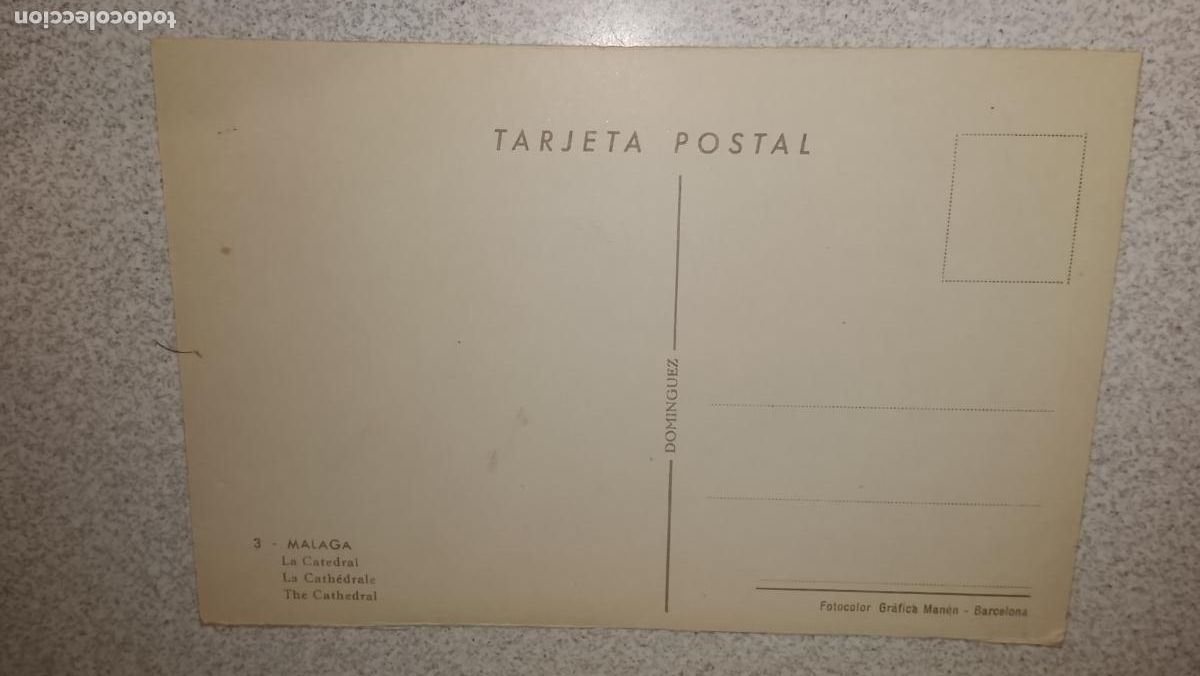 Postales: ANTIGUA TARJETA POSTAL DE MALAGA - Foto 2