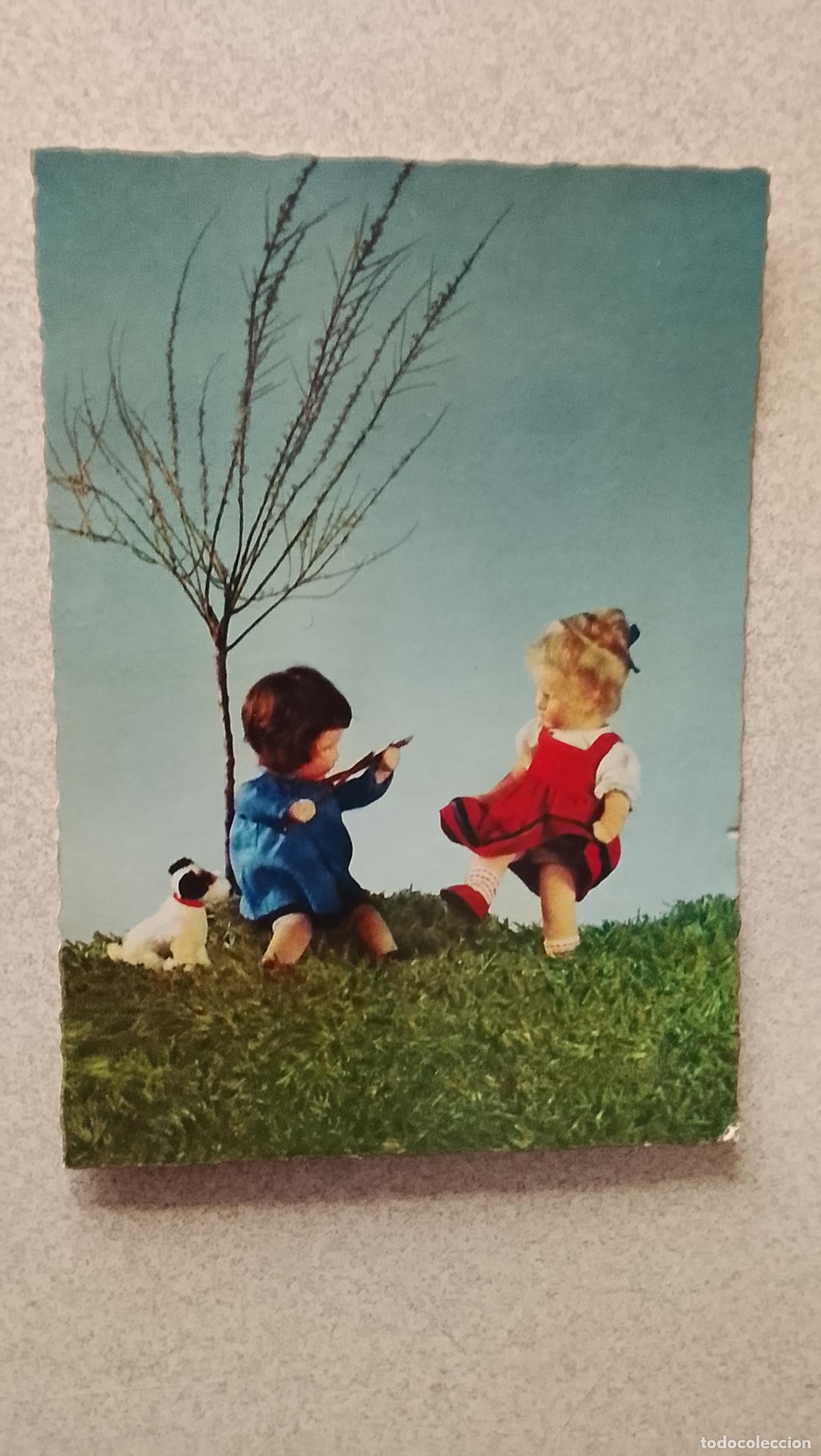 Postales: ANTIGUA POSTAL INFANTIL MU&Ntilde;ECAS NI&Ntilde;OS - Foto 1
