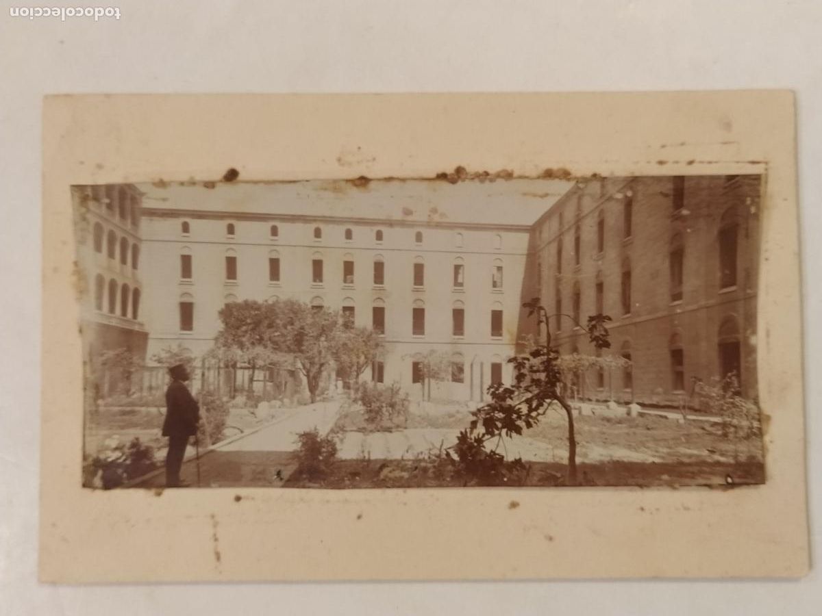 Postales: LUGAR SIN IDENTIFICAR - FOTOGRAFIA PEGADA A POSTAL ANTIGUA -(114.683)