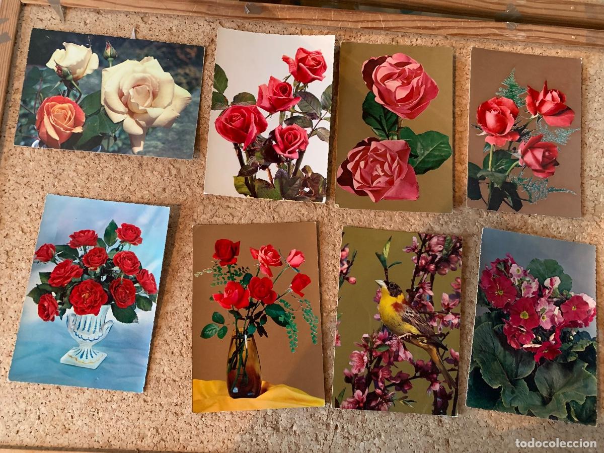 Postales: Lote de 20 postales de flores - Foto 2