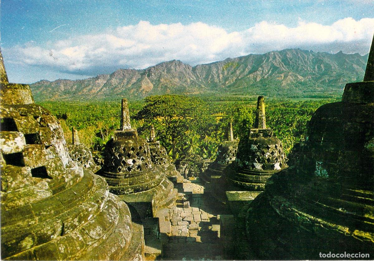 Postales: Postal Borobudur, Templo Budista, Estupas, Java Central, Indonesia - Foto 1