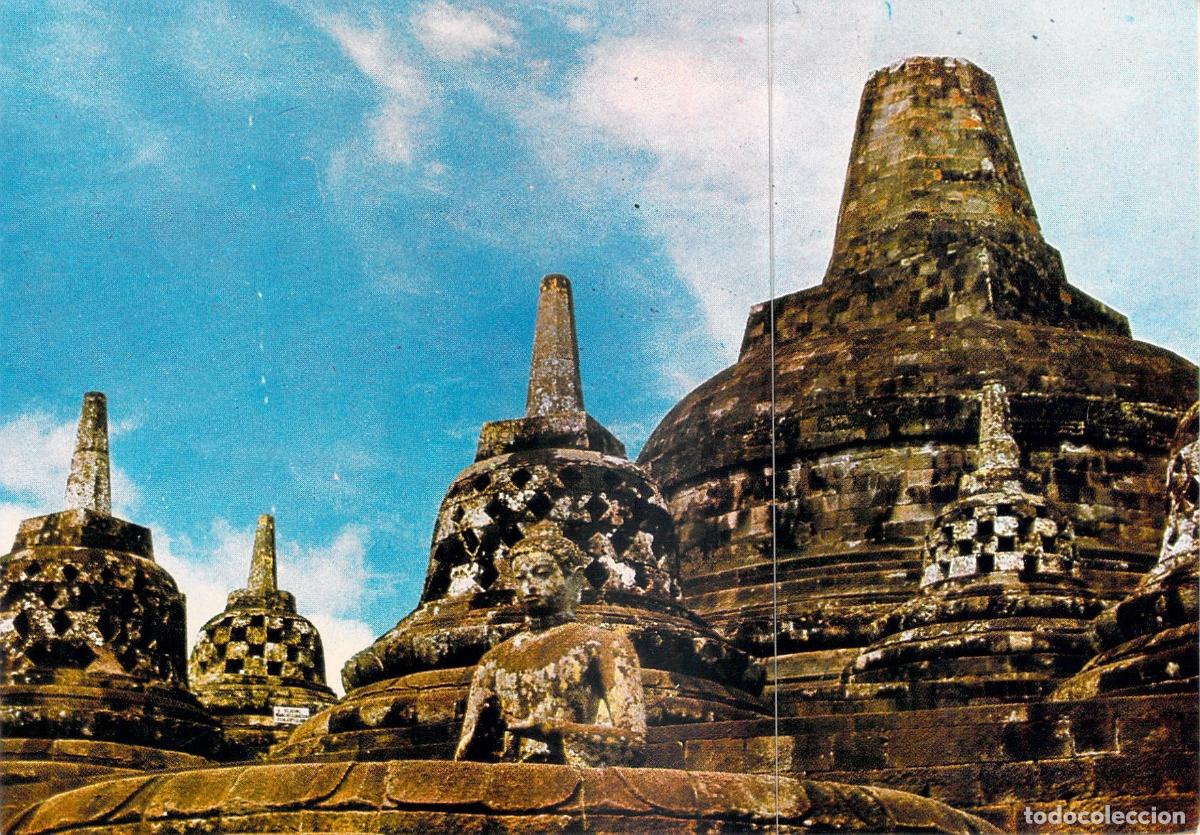 Postales: Postal Templo Budista Borobudur en Java Central, Indonesia, Arquitectura Religiosa - Foto 1