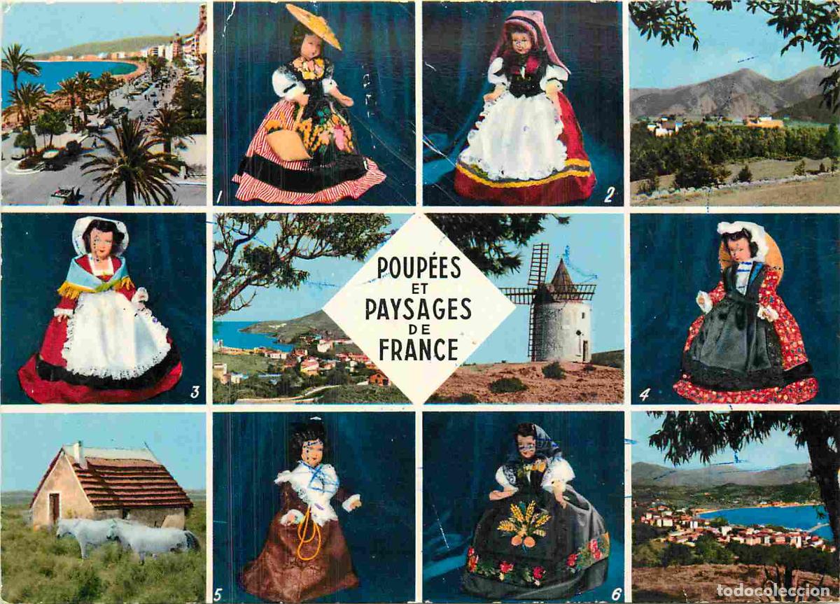 Cartes Postales: Carte Postale - Jouets - Poup&eacute;es - Poup&eacute;es et paysages de France - Multivues - CPM - Voir Scans Rect