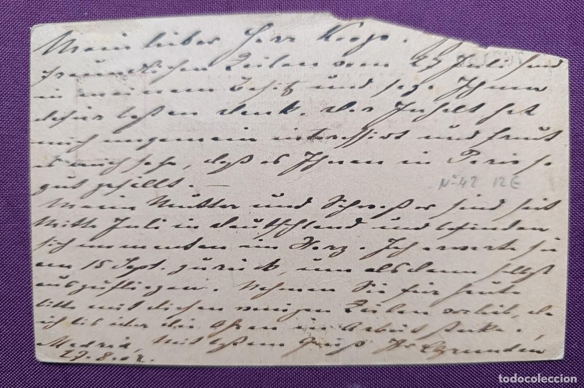 Postales: entero postal edifil 42 circulada 1902 - Foto 2