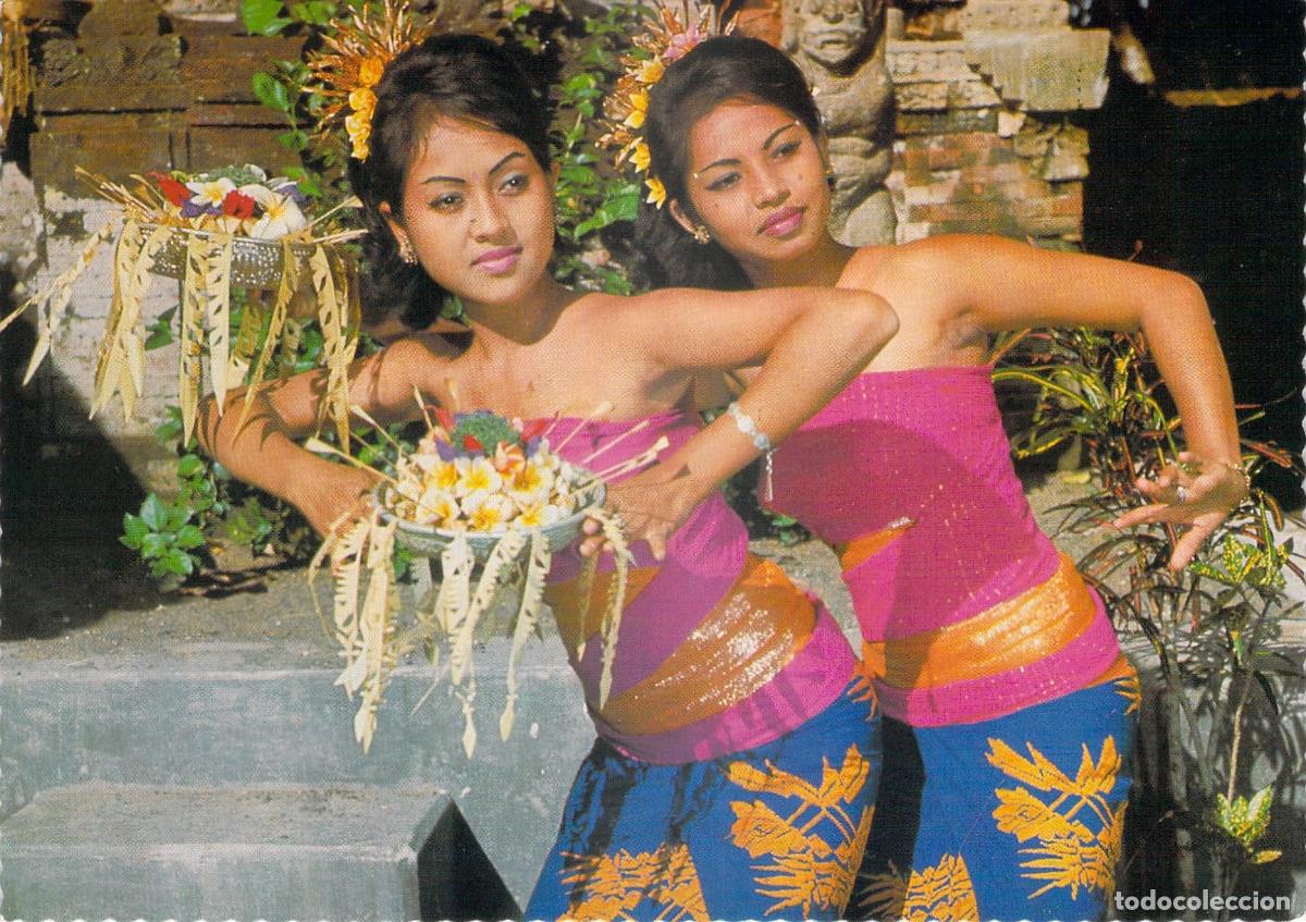 Postales: Postal de Bailarinas Tradicionales de Bali, Indonesia - Foto 1